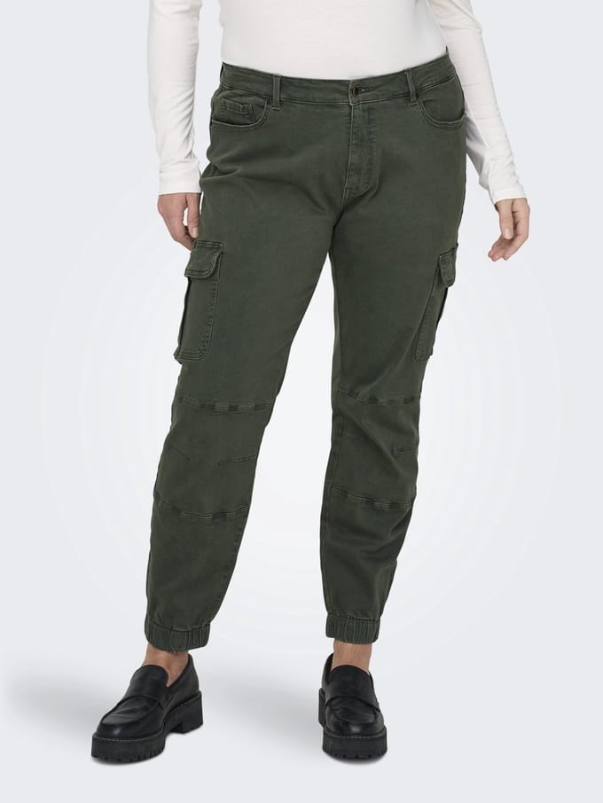 ONLY CARMAKOMA - CARMISSOURI REG ANK CARGO PANTS PNT NOOS - Dames - Broeken