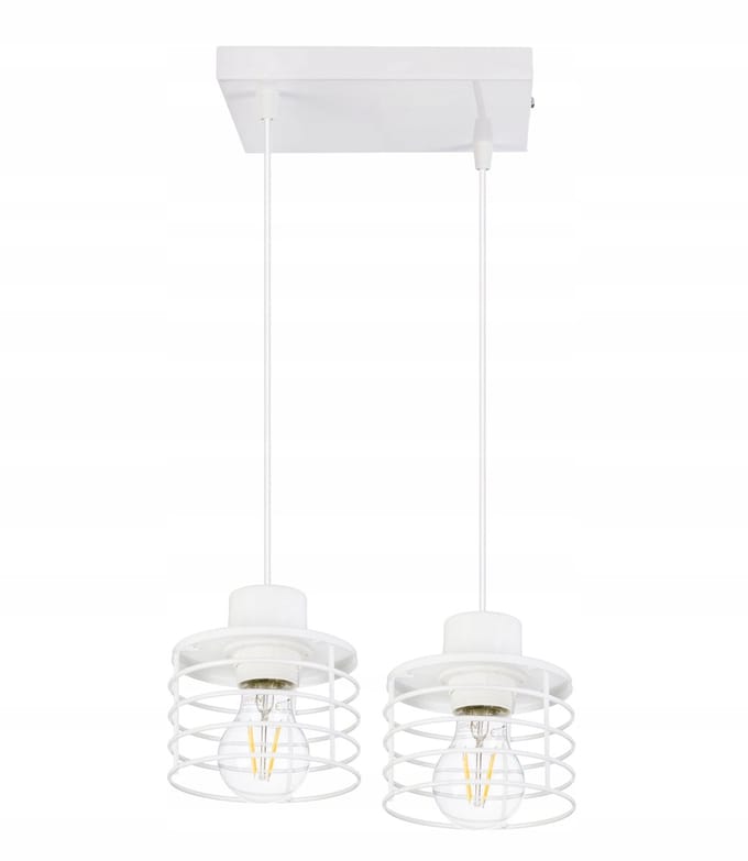 Hanglamp Loft Stijl Veer - E27 fitting, Max 60W, 2 lichtpunten