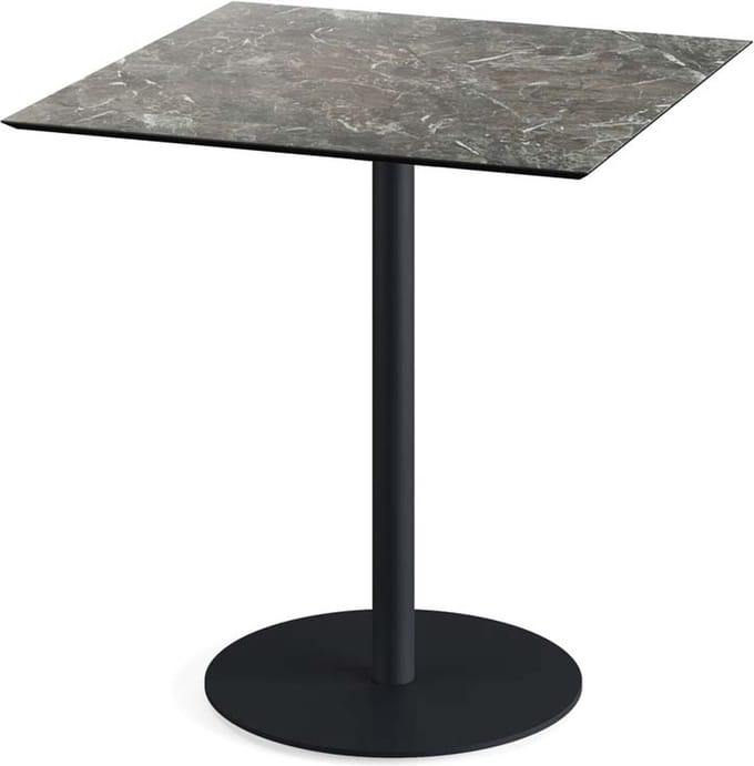 Urban Terrastafel Zwart Frame + Galaxy Marble HPL 70x70 cm - Essentials 130011577