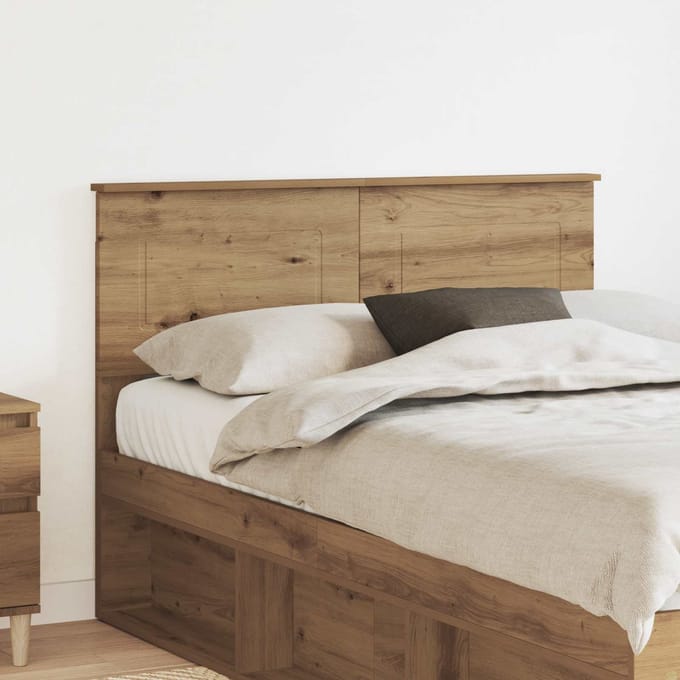 vidaXL Hoofdbord Artisan Eiken Bewerkt hout