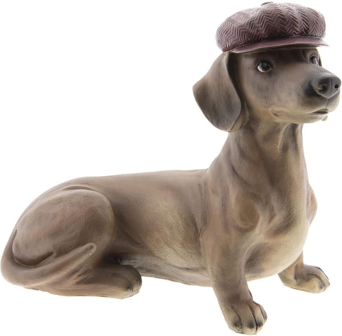 Clayre & Eef Beeld Hond 30 cm Bruin Polyresin Woonaccessoires