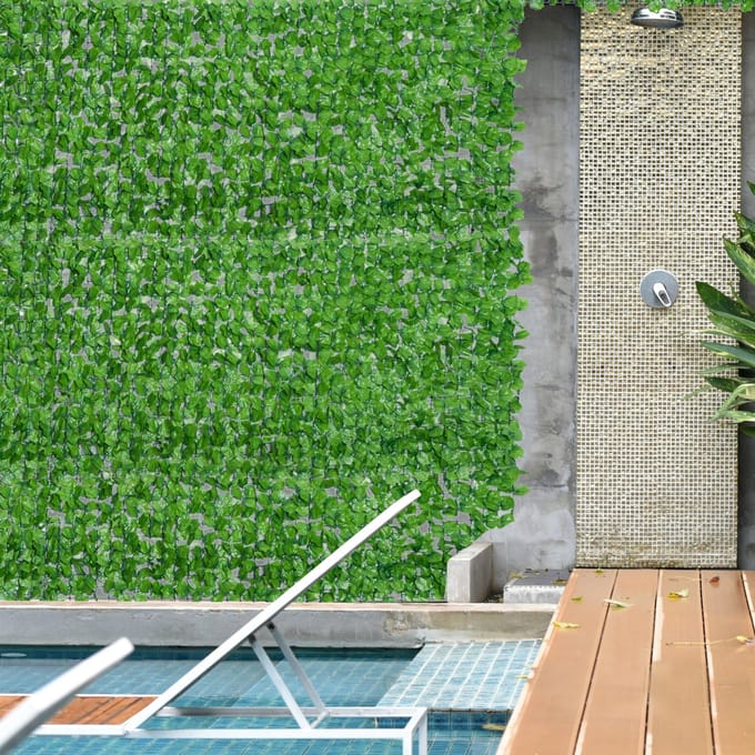 Outsunny Kunstmatige heg privacy hedge patio wanddecoratie