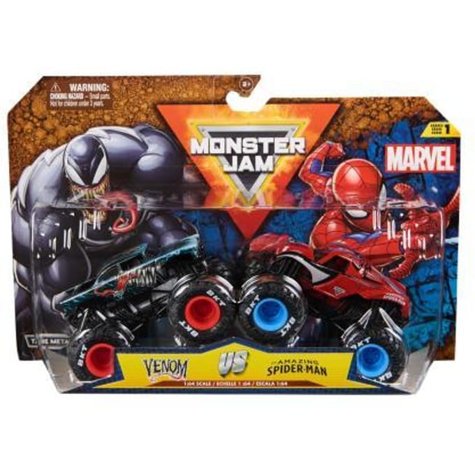 Monster Jam Marvel - Vemon Vs. de Amazing Spide-Man metale trucks - Schaal van 1:64