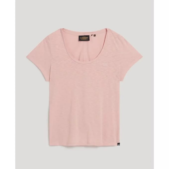 Superdry - Studios T-shirt met laag uitgesneden ronde hals - Dames - T-shirts