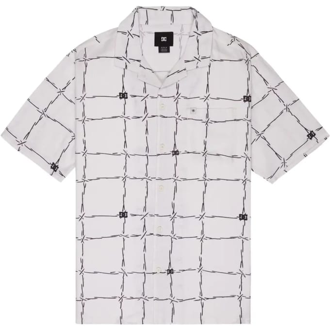 Dc Shoes Wired Resort Overhemd Met Korte Mouwen Wit L Man