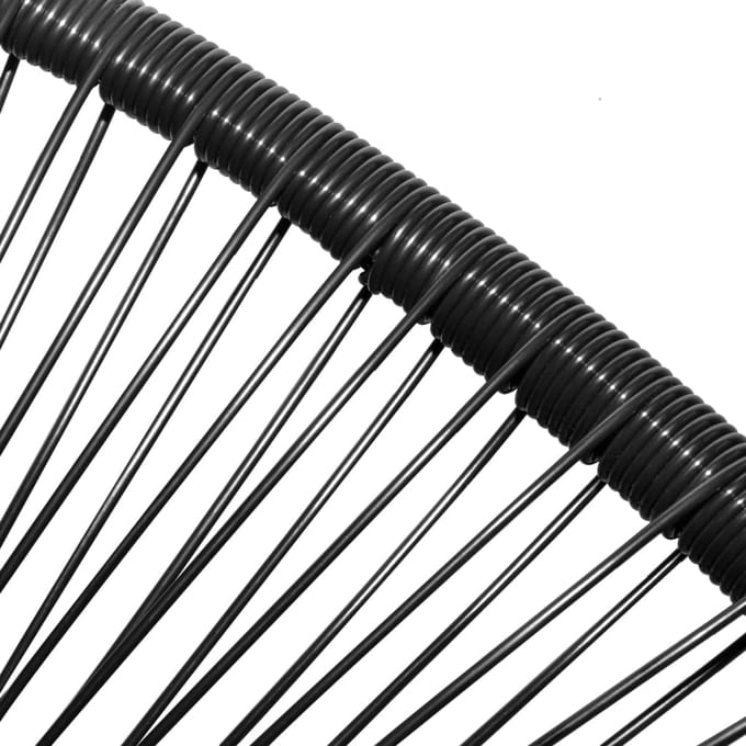 vidaXL - Tuinmaanstoel - poly - rattan - zwart