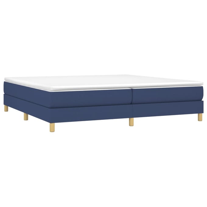 vidaXL - Boxspring - bed - stof - blauw - 200x200 - cm