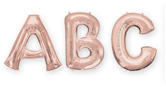 AMSCAN - Rosé gouden aluminium letter ballon - Roze
