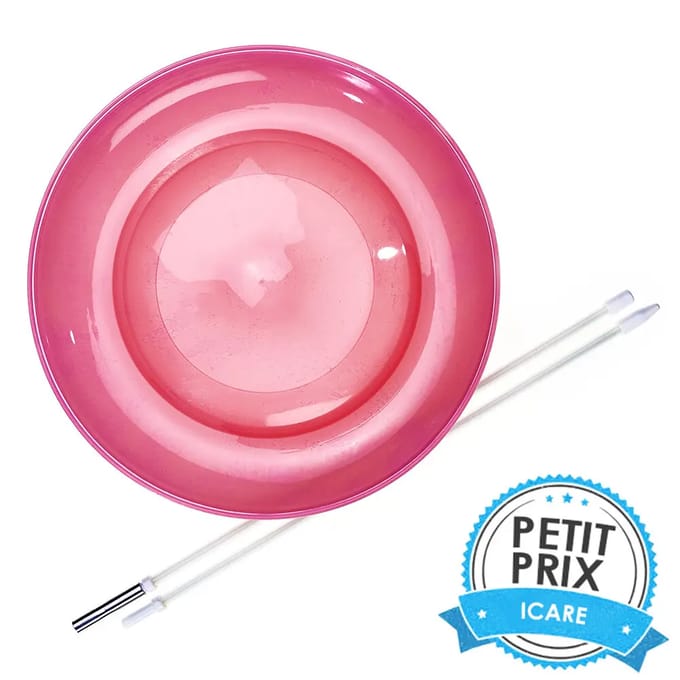 Set Acrobat Soft Spinning Plate red + hand stick - Jongleerbord
