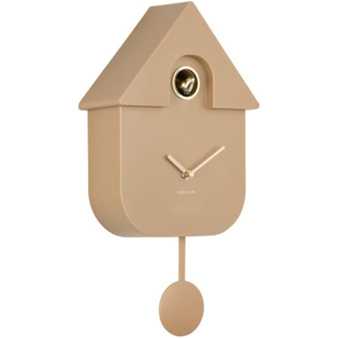 Karlsson - Wandklok Modern Cuckoo Oro - Mocha brown