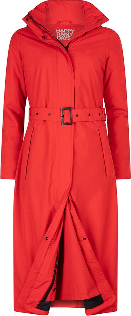 Happy Rainy Days Lange Regenjas Dames Toronto Rood