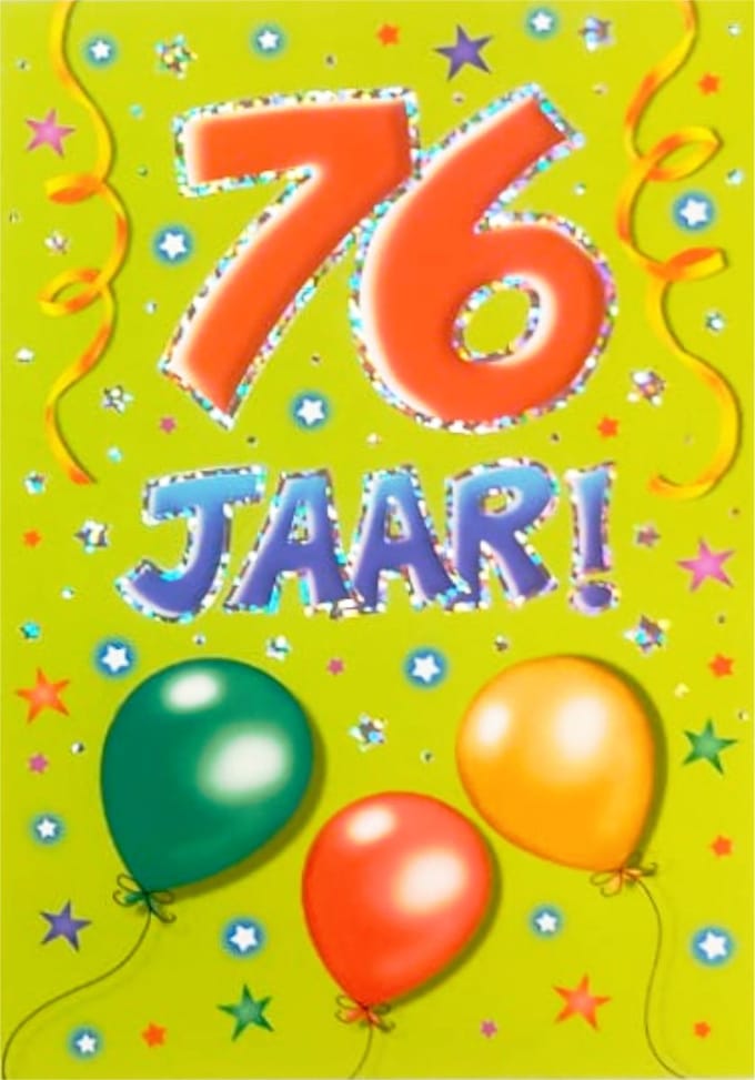 Verjaardagskaart - That Funny Age - 76 jaar - Met Envelop - Per stuk