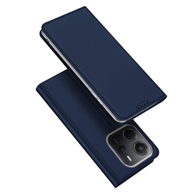 Dux Ducis Slim Softcase Bookcase voor de Xiaomi Redmi Note 14 (4G) - Donkerblauw