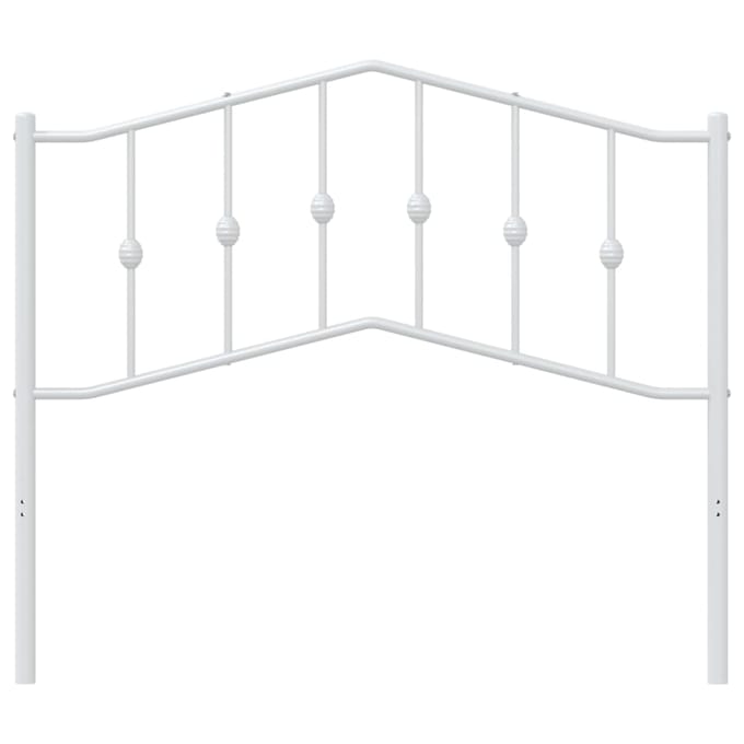 vidaXL - Vervangend - hoofdbord - 107 - cm - metaal - wit