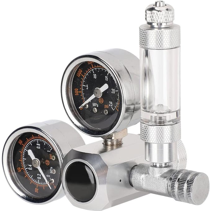 CO2 Regulator Aquarium Dubbele Manometer Weergave met Bellenteller en Terugslagklep Type 2