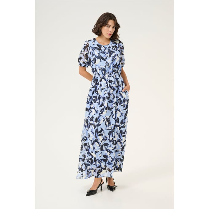 Jurk Regular fit Blue Flower Print blue multi