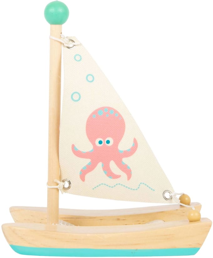 Small Foot - Badspeelgoed Houten Catamaran Octopus