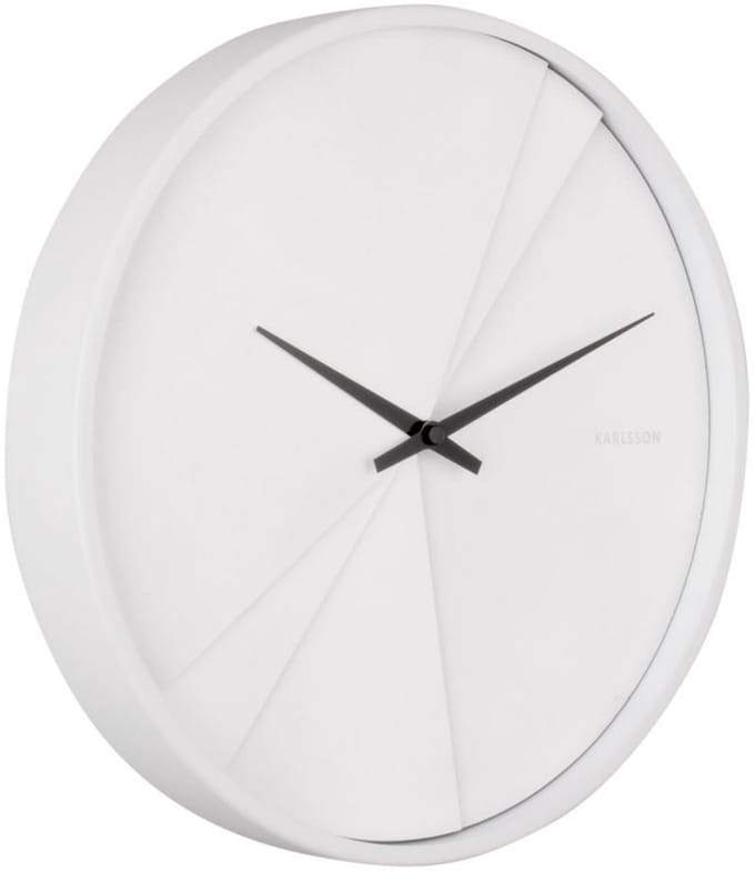 Karlsson Wandklok Layered Lines - Wit - Ø30cm - Modern