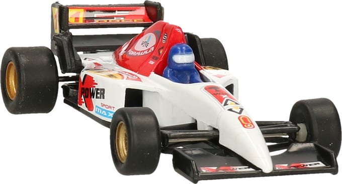 Goki Modelauto Racewagen - wit - 10 cm - race auto - schaalmodel - Formule