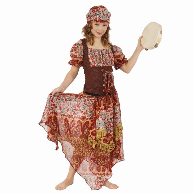 Kostuum Gypsy Girl - Maat 128