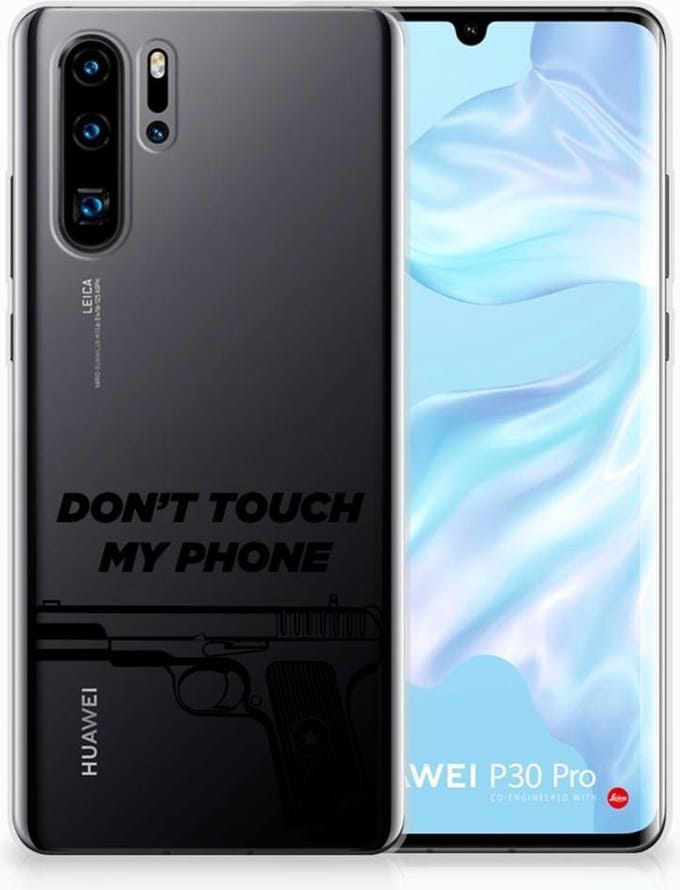 Back Cover voor Huawei P30 Pro Silicone-hoesje Pistol DTMP