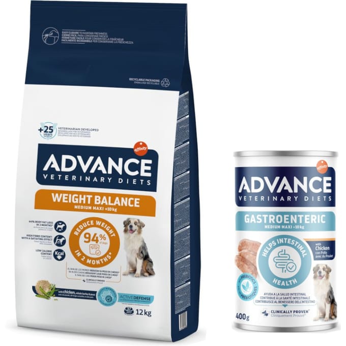Advance Veterinary Diets Weight Balance Medium/Maxi Hondenvoer - 12 kg