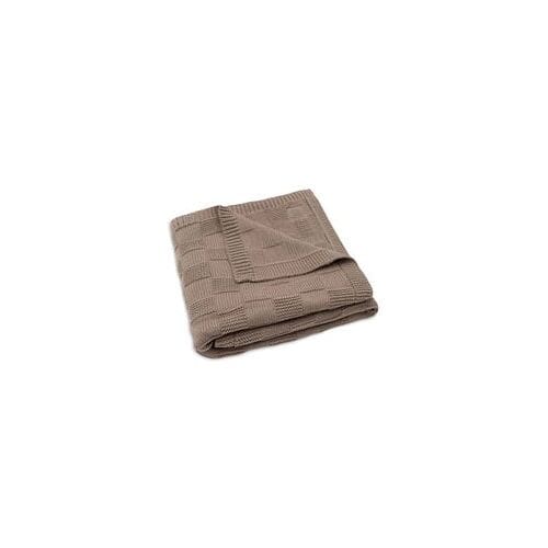 Jollein Baby Deken Ledikant - 100x150cm - Box Knit - Milky Coffee