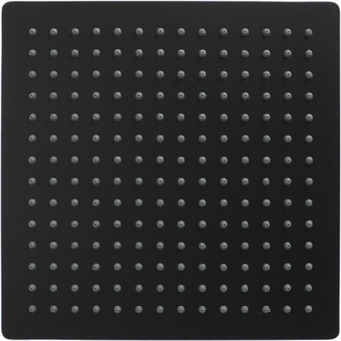 Luzzo® Regendouchekop extra Platte Hoofddouche Vierkant RVS Ø25 cm - Douchekop Zwart