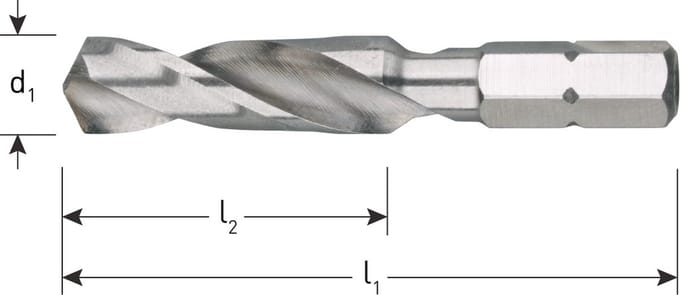 Rotec HSS-G boorbit, 1/4'', Ø2,0 x 12 / 34