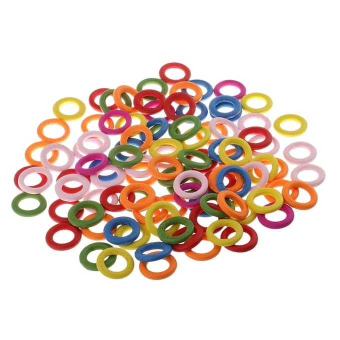 100 stuks diverse houten ringen lussen cirkelversieringen voor ambachten 20 mm 2cm gray