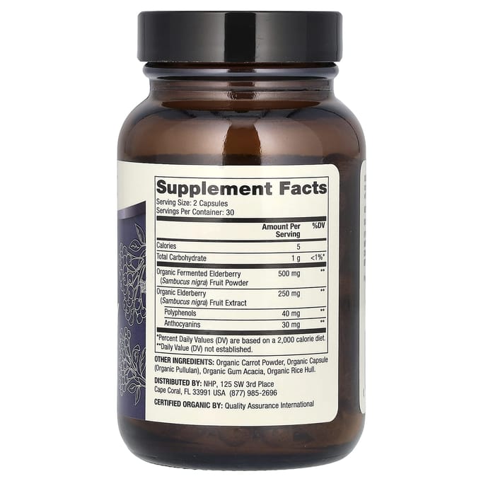 Dr. Mercola, Sureau fermenté biologique, 60 comprimés