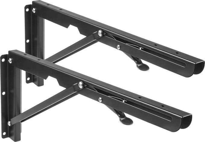 Maclean MC-876- Inklapbare Plankdrager set -  2 stuks - tot 50 kg Plankhouder
