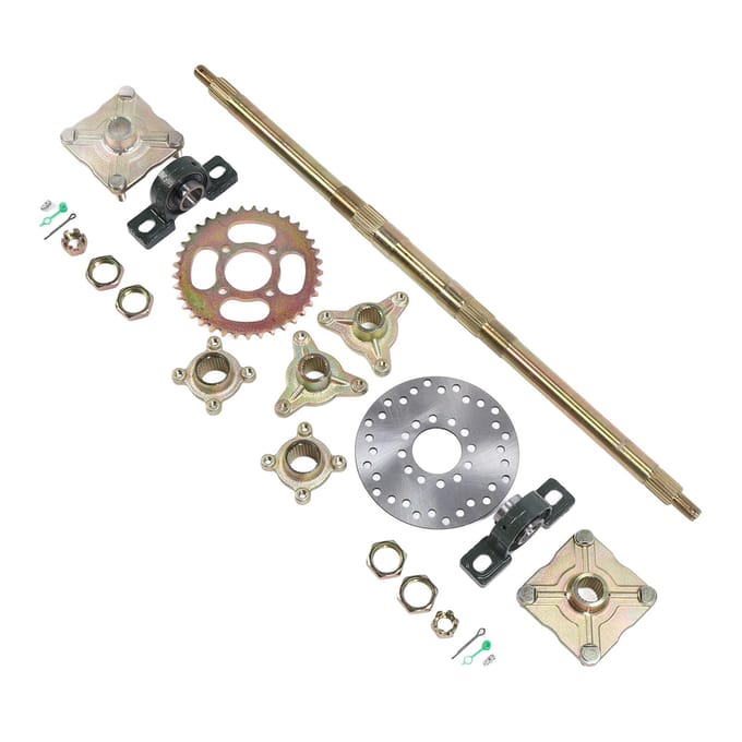 Achteras Montagekit 710mm Verbeterde Prestaties Vaste Zitting Remschijf Crankstel 4 Gaten voor 50 tot 150cc ATV's Quads gray