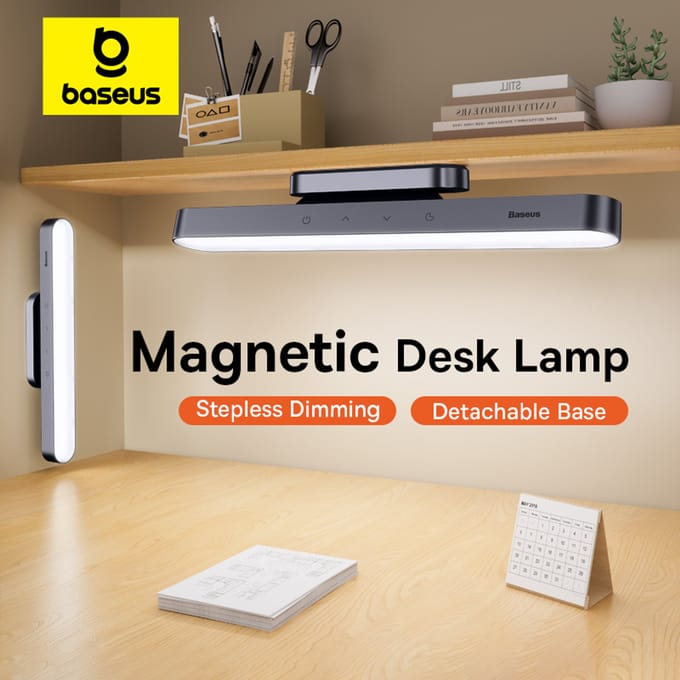 Lampa Magnetyczna Baseus Magnetic Stepless Pro, Z Panelem Dotykowym (Biała)