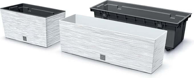 Prosperplast Bloembak Balkonbak Furu Case 40x18x19cm - WIT