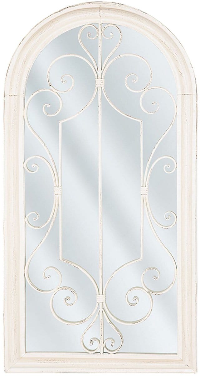 CAMPEL - Wandspiegel - Off-white - Metaal