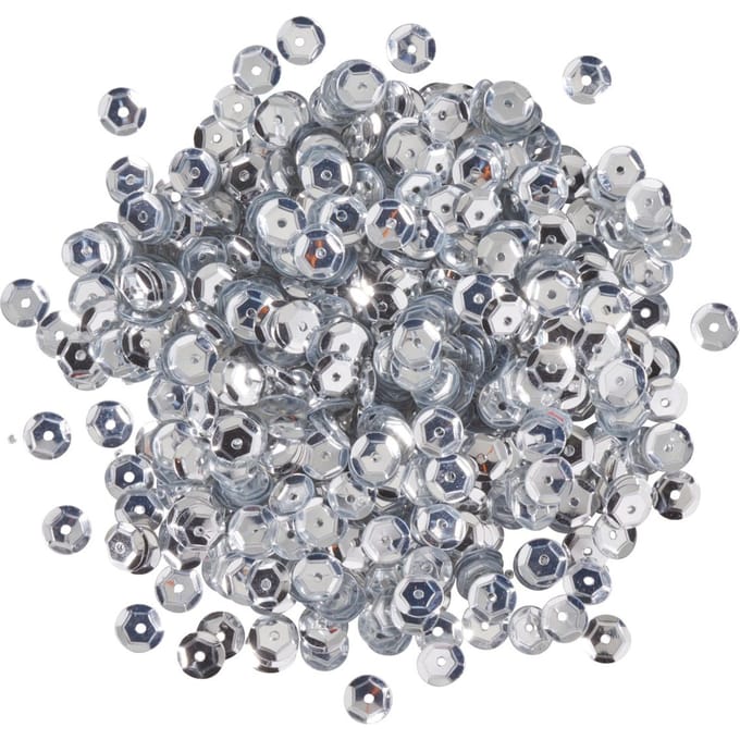 Pailletten gewelfd, metallic - Zilver-Metallic