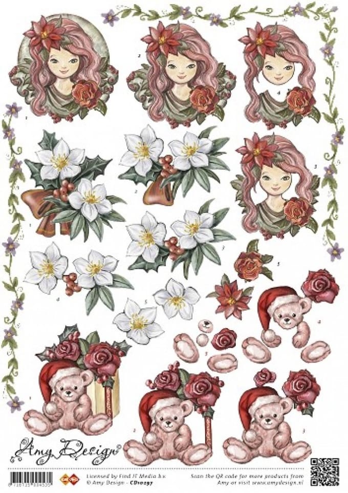 Kerst 3D-Knipvel Amy Design 1 stuks