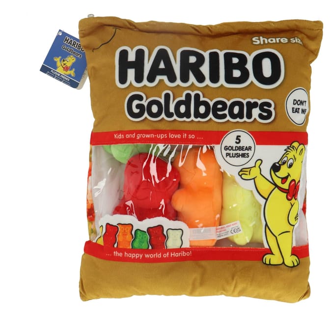 Haribo Pluche in zak Goud beren 7x37x44cm
