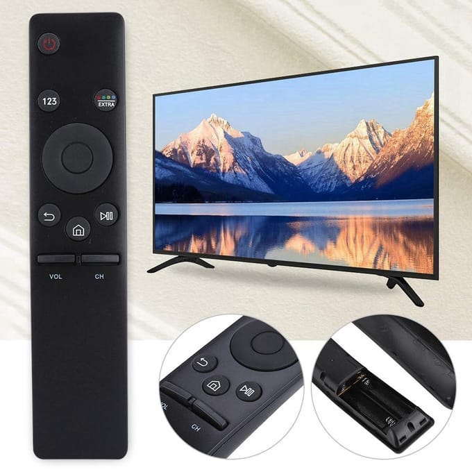 Télécommande multifonctionnelle pour Samsung Smart TV BN59-01259B avec de grands boutons gray