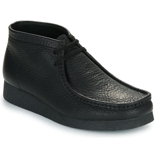 CLARKS WallabeeEVO BT Heren Veterschoenen - Leer - Zwart