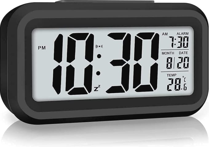 Digitale wekker met temperatuur en sluimerfunctie voor slaapkamer en kantoor
