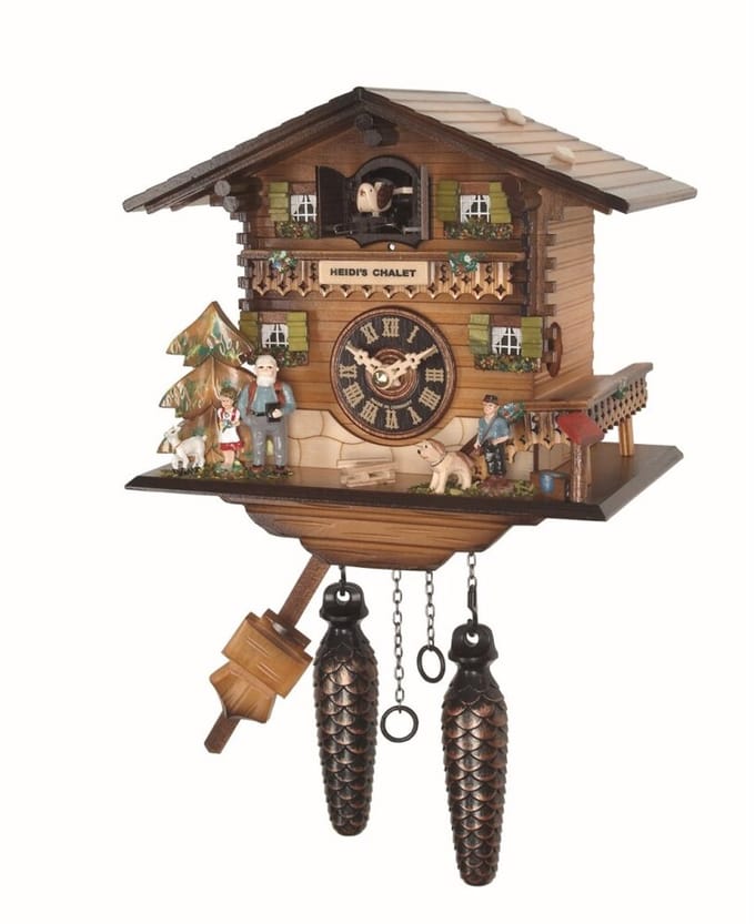 Engstler - 4223_Q - Koekoeksklok - Kwarts - Notenhout - 20 cm