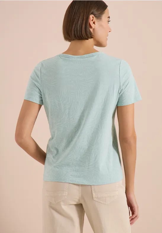 Shirt met korte mouwen in burnout-look