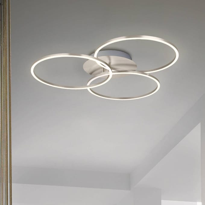 BRILONER - FRAME - LED plafondlamp - traploos dimbaar - spot draaibaar - dimbaar via schakelaar - memory functie - warm wit 3000K - IP20