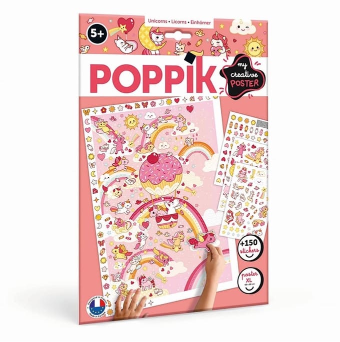Poppik Creatieve stickerposters - Eenhoorns - meer dan 150 stickers