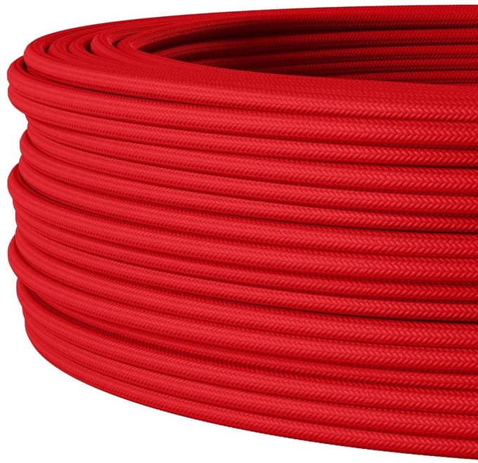 Flexibele Textielkabel Elektrische Installatie 3x1.5mm Rood Stofkabel 5 Meter