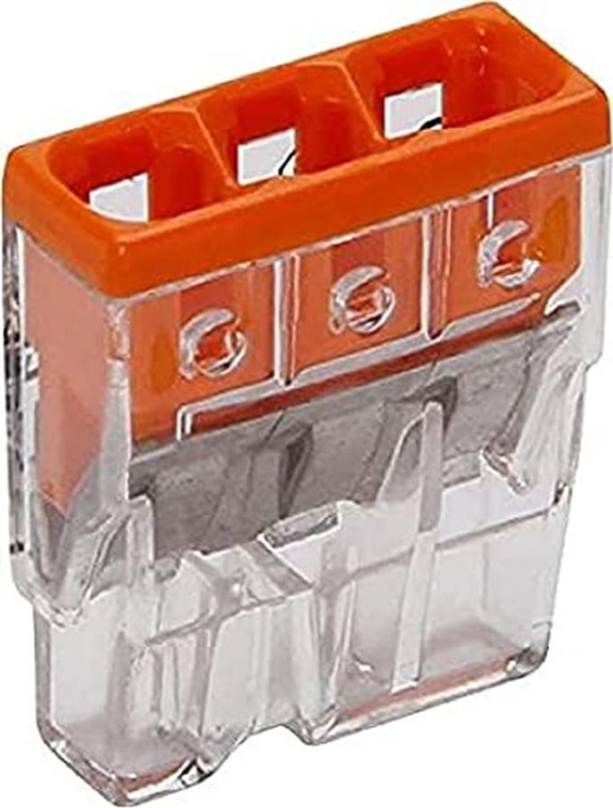 Oranje Compacte Verdeeldoos 3-draads 0,5 - 2,5 mm² - 10 Stuks