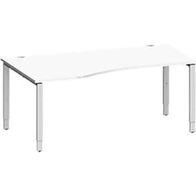 Schäfer Shop Genius bureau MODENA FLEX, aanbouw links, B 1800 mm, wit