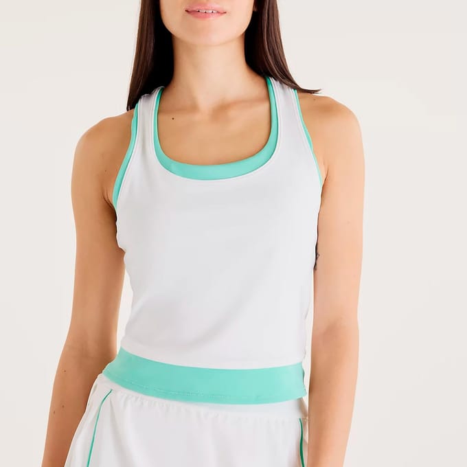New Balance Tournament Novelty Tanktop Dames-wit, groen